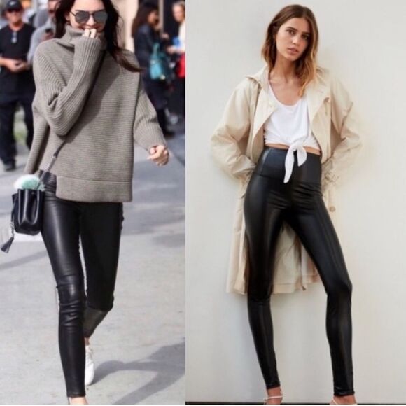 Aritzia Wilfred Free Black Daria Pant High-waisted Vegan Leather legging size XS - Picture 1 of 10